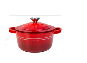Medidas da Caçarola Vermelha 20cm RedSilver